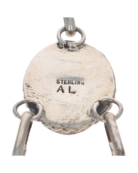 Navajo Augustine Largo Sterling Silver Charoite Necklace